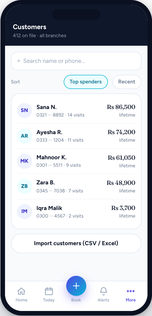 Zyniq Sync owner app — Customers