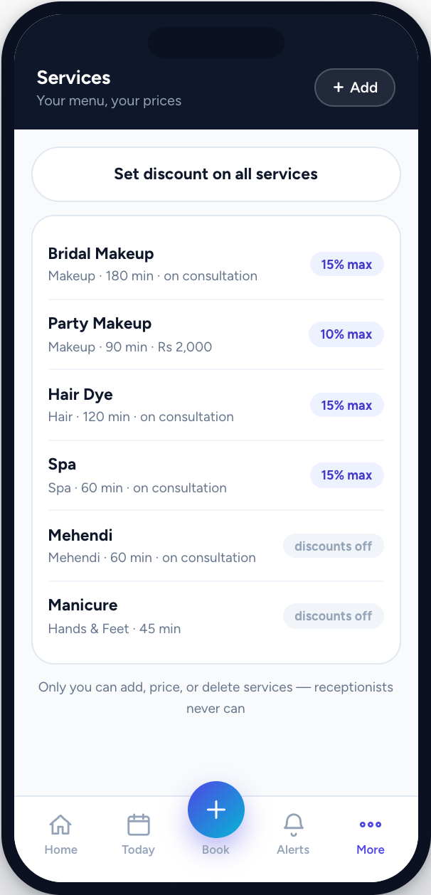 Zyniq Sync owner app — Services